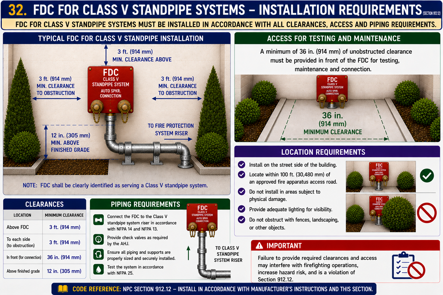 Fire Protection Systems — FDC, Siamese, FHC & Standpipes
